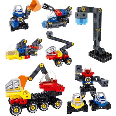 China Construction Toy Amazon Kids Tech STEM Toys Block Set Bricks Building Engineering Style Model Car Toys for sale