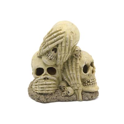 China Other Manufacturers Make Reptile Box Landscaping Decoration Skull Cave Resin Crafts Ornaments for sale