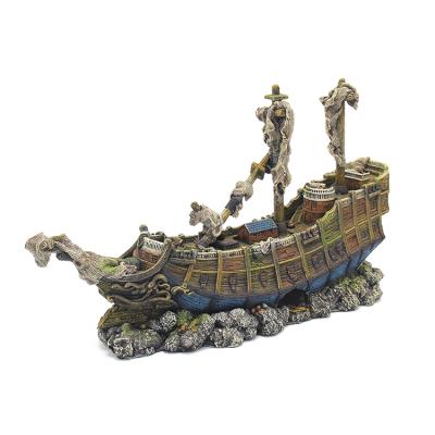 China Other Best Low Price Chinese Aquarium Fish Tank Landscaping Pirate Ship Opens Decoration Ornaments for sale