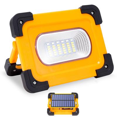 China LED Solar USB COB Outdoor Waterproof Portable Emergency Camping Growing Work Light Spotlight Flood Light Rechargeable Lamp for sale