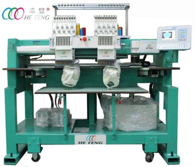 China Small Compact Tubular Embroidery Machine , 2 Heads 12 Needles With Servo Motor for sale