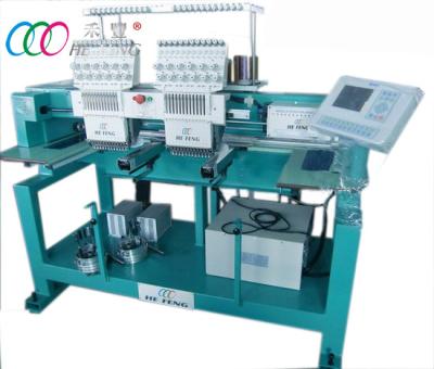 China Garment Computerised Tubular Two Head Embroidery Machine 12 Needle , 110V / 220V for sale