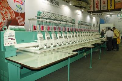 China 22 Heads High speed Embroidery Machines 9 needles 1200RPM for Garment / Curtain / Home textile for sale