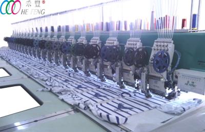 Chine Paillette de double mélangé de 20 têtes et machine plate de broderie pour des vêtements de mode à vendre