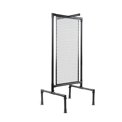 China Hot Selling Fashion Amazon Garment Good Wire Mesh Wall Grid Flooring Metal Clothes Hanging Display Rack For Retail Store for sale