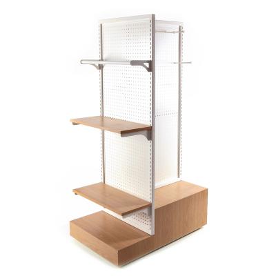 China High Quality Best Price Fashion Women Clothing Floor Pegboard Hanging Rack Display Rack For Clothing Store for sale