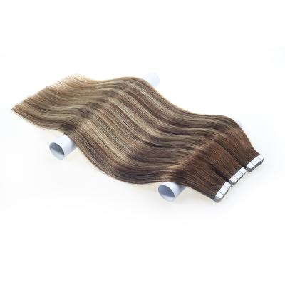 China Large Silky Straight Wave Stock Ready To Ship Tape Hair Extensions Virgin Hair Double Drawn Tape In Hair Extensions for sale