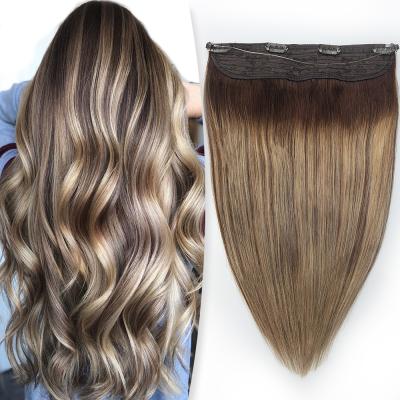 China Straight Hair Extensions Factory Wholesale Price Grade 10A No Tangle No Shedding Brazilian Halo In The Hair for sale