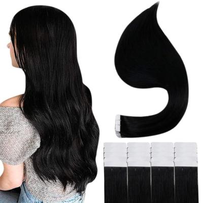 China Wholesale Silky Straight Wave Virgin Double Drawn Tape In Human Hair Extensions Virgin Tape Hair Extensions for sale