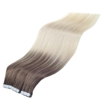 China Silky Straight Wholesale Brazilian Hair Double Wave Pulled Cuticle Aligned Raw Virgin Hair Tape Hair Extensions for sale