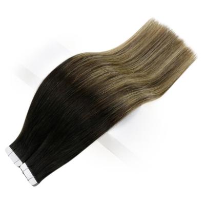 China Virgin remy straight wave hair indian wholesale silky straight straight big wave hair tape in hair extension for sale