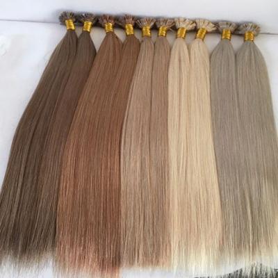 China Wholesale Straight Human Hair Straight Virgin Hair Straight Tip Prebonded Keratin Hair Brazilian Remy Human Flat Tip Hair Extensions for sale