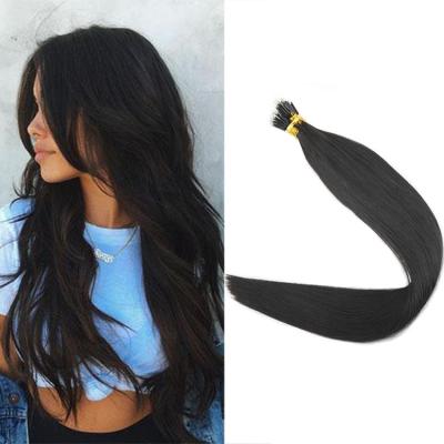 China Straight Double Drawn Virgin Remy Off Black Nano Ring Raw Nano Ring Human Hair Extensions Good Quality Unprocessed for sale