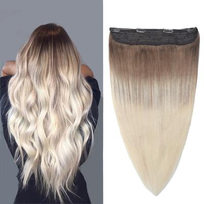 China Silky Straight Remy Virgin Human Hair Halo Hair Extensions Wave Wholesale Extensions for sale