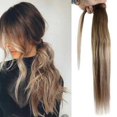 China Health Hair Weave Cuticle Aligned Brazilian Western Style Time Wave Hair Ponytail for sale