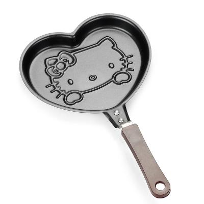 China Viable carbon steel heart-shaped non-stick frying pan and non-stick frying pan for sale