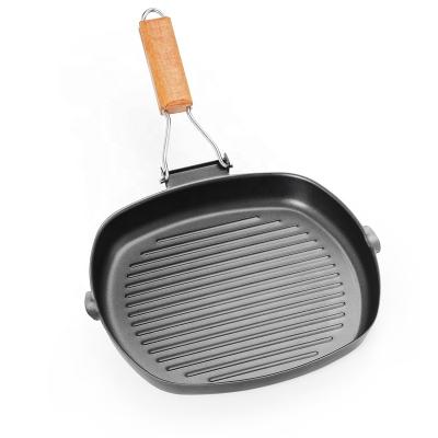 China Sustainable Marble Aluminum Square Frying Pan , Aluminum Square Griddle Pan Square Pan 2020 New Products High Quality Cookware for sale