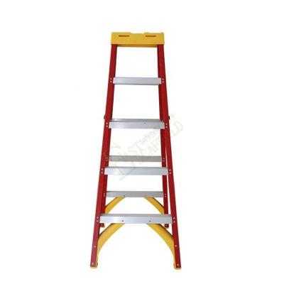 China China Manufacturers Price Step Tray EN131 A Portable Type Fiberglass Folding Ladders Electric Insulated Ladder for sale