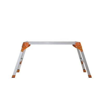 China Folding Ladders EN131 Car Folding Platform Ladder Stable Aluminum Work Benches 150kg for sale