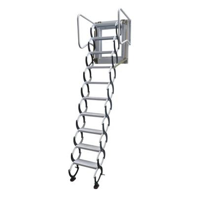 China Custom Folding Ladders Carbon Steel Fire Escape Trace Wall Mounted Folding Ladder for sale