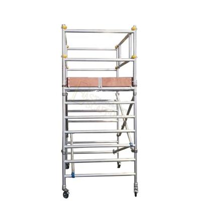 China Modern Australian / European Standards Double Wide Movable Foldable Aluminum Scaffolding Tower for sale