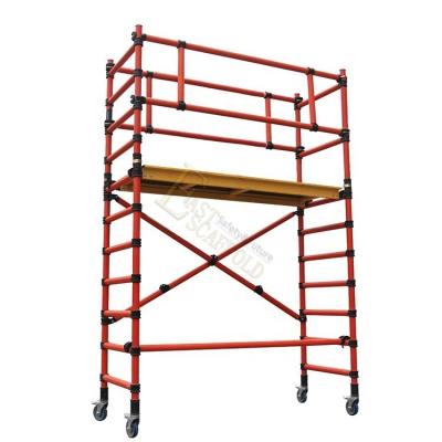 China Modern High Voltage Australian Standards Insulated Mini Tower Type Mobile Foldable Fiberglass Scaffolding for sale