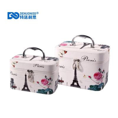 China Portable Digital Printing Large Capacity Travel Fashion Bag Cosmetic Storage Box Tower Cosmetic Case for sale