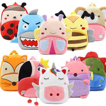 China Daily School Life Kids Stuffed Baby Kids Plush School Bag Toddler New School Bags Backpack Kindergarten Schoolbag For Strip Animal Backpack cartoon 3d girls boys for sale