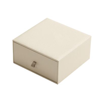 China Surface Drawer Paper Packaging Handmade Leatherette Paper Box With Soft Inner Backing For Men And Women for sale