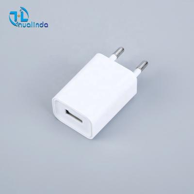 China Mobile Phone High quality 5V 1A 5W EU USA plug portable mobile phone quick charger for mobile phon 1USB port wall charger for sale