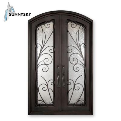 China Low Price Sound Insulation And Waterproof Windows 36 X 96 Inch Size Wrought Iron Door With Low Cost for sale