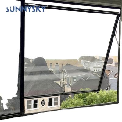 China Sound insulation and waterproof American style frameless aluminum for tent window timber opening control device for sale