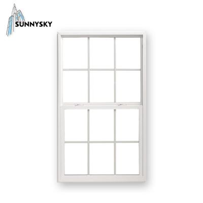 China Upvc single screen double screen vinyl edge pane mechanism folding top selling hung window for sale