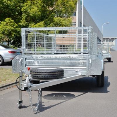 China industrial & Single Farm Transport 900mm Cage HDG 8x5 Axle Caged Trailer With Mesh Utility Box Trailer ATM 750KG for sale