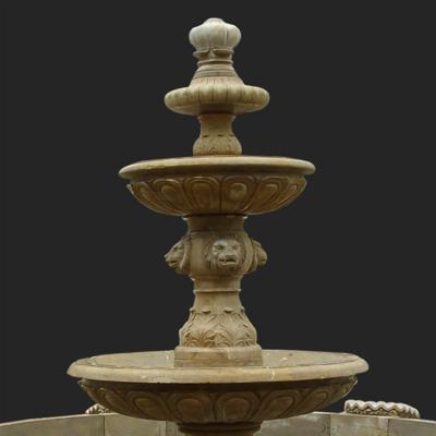 China Outdoor or Indoor House/Villa/Hotel/Garden Henan Huang Large Water Fountain With Lion Decorate for sale