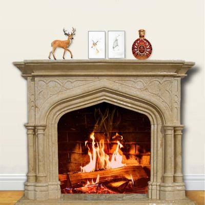 China Marble Fireplace China Hand Carved Modern Marble Fireplace for sale