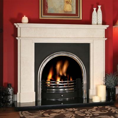 China Indoor Wooden Fireplace Marble French Style Fireplace Mantel for sale