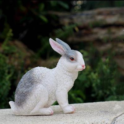 China Rabbit Europe Resin Animal Sculpture For Garden Kindergarten Decor for sale