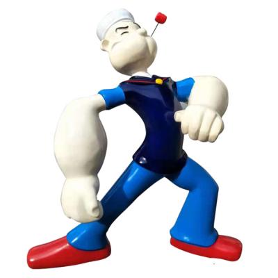 China Large Outdoor Life Size Resin FRP Sculpture Of Europe Cartoon Popeye for sale