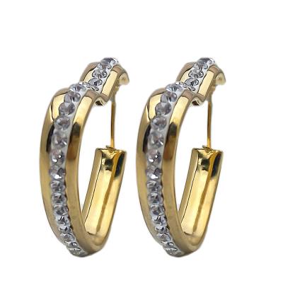 China FASHIONABLE Trendy Smooth Round Diamond Studded Earrings for sale