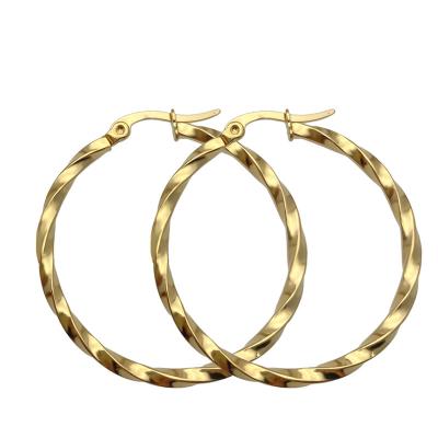 China TRENDY Gold Plated Silver Statement Stainless Steel Designer African Earring Jewelry For Women Mens for sale