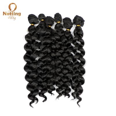 China Deep Wave All Inch Water Wave Deep Wave Fashion Style Hair Extension Synthetic Curly Hair Weave Bundle for sale