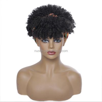 China Curly High Temperature Fiber Wave Headband Wigs 6 Inch Tall Premium Fiber Hair Extension Synthetic Hair Vendors for sale