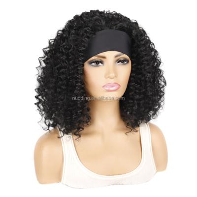 China High Temperature Fiber Deep Wave Headband Wigs 19 Inch Highest Quality Fiber Hair Extension Synthetic Hair Vendors for sale