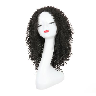 China Best Kinky Curly Synthetic Yaki Bob Wig 20 Inches Wholesale Black Kinky Curly Wig for sale