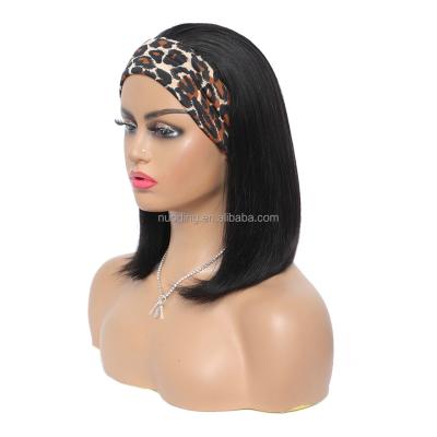 China Bob Hot Selling Raw Brazilian Remy Human Hair Wigs Real Hair Band Lead Wigs Wholesale for sale