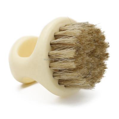 China Mythus Barber Pro Men Shaving Face Hair Stylist Compact ABS Handle Beard Cleaning Brush for sale