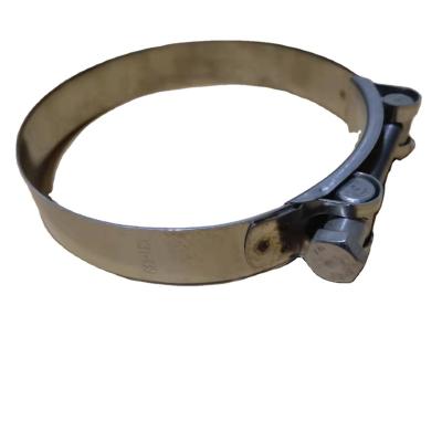 China Industrial Solid Stainless Steel Pipe Clamp Sliver Single Bolt Heavy Duty Pipe Clamps for sale