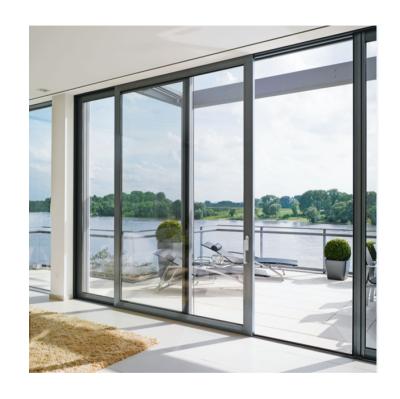 China New Design Thermal Aluminum Dec Lift Thermal Insulation Break Sliding Doors Double Leaf Glass Lifting Door With Tempered Glass for sale