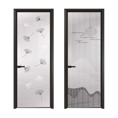 China Waterproof Modern New Aluminum Glass Swing Door Entrance Design Left Door for sale